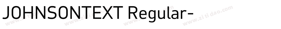 JOHNSONTEXT Regular字体转换